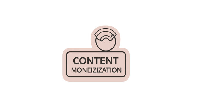 Content Monetization Business Concept Icon.