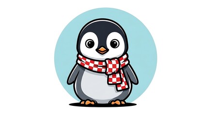 Fototapeta premium Cute cartoon panda bear character illustration.