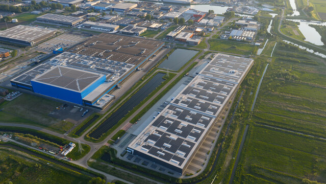 Waalwijk, Netherlands - 09 May 2026: Aerial View of Bol.com Fulfilment Center in Waalwijk