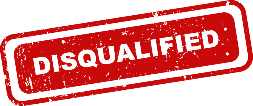 Disqualified rubber stamp seal