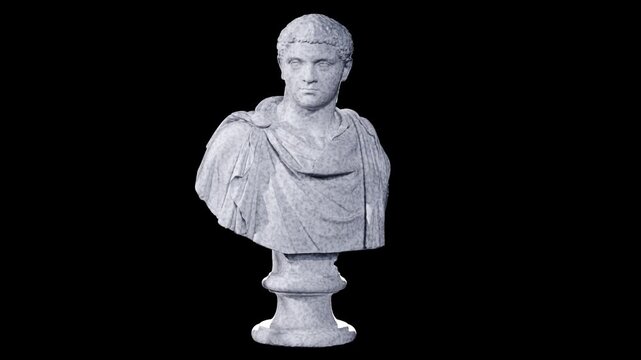 Museum Sculpture of Geta Turntable Animation