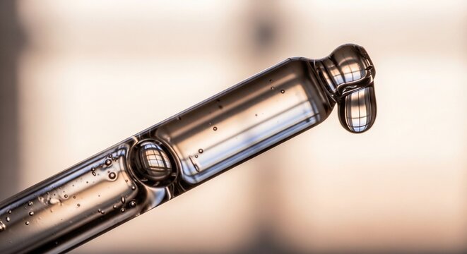 Cosmetic dropper close up