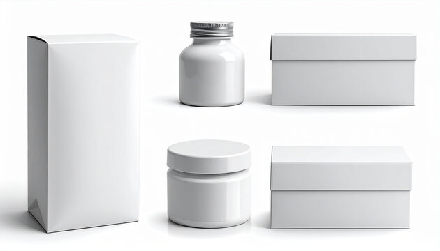 Cosmetic packaging mockup set