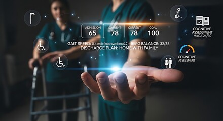 Fototapeta premium Healthcare technology and medical data analysis