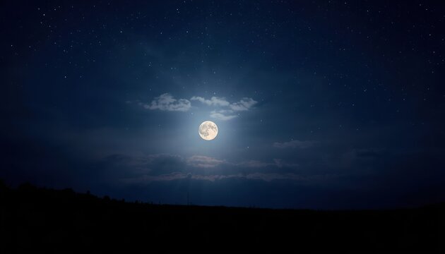 full moon in the sky at night