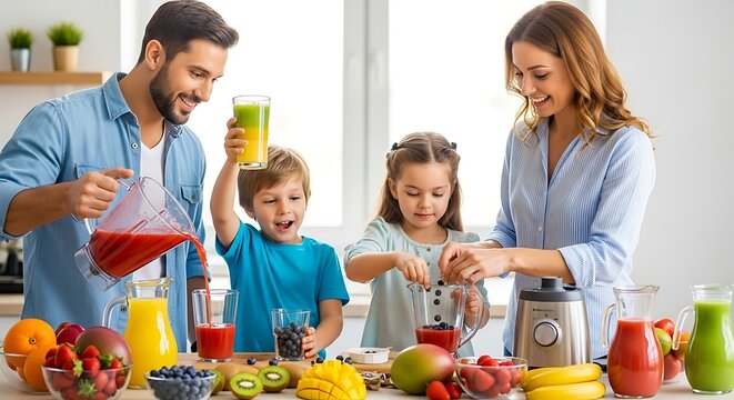 Children enjoying healthy snack time with adult supervision.
