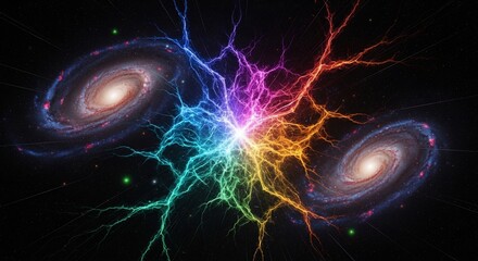 Cosmic galaxies energy abstract