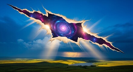 Cosmic rift surreal artwork