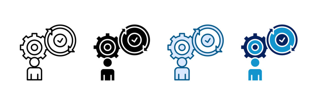 Scrum Process Icon Set Multiple Style Collection