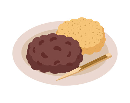 おはぎ 和菓子イラスト