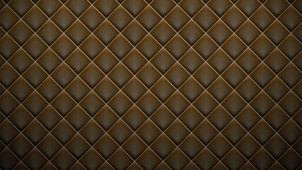 Naklejka premium Luxury brown quilted leather texture background