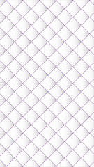 Naklejka premium Seamless quilted white leather texture with purple stitching