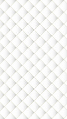 Naklejka premium White quilted leather texture background isolated on white background