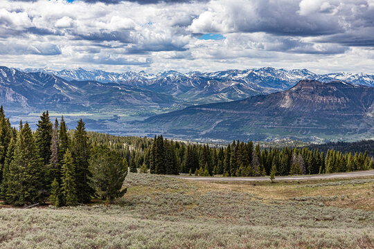 Aerial view of spectacular Beartooth hwy U.S. Hwy 212 