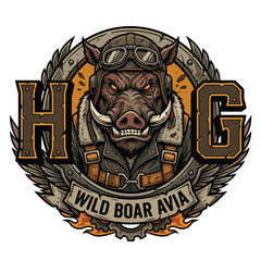 Obraz premium wild boar head vector image as club logo