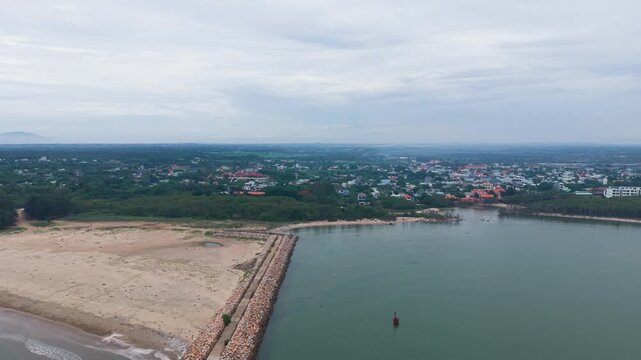 Visiting bo ke loc an in phuoc hai with views of the beach and town
