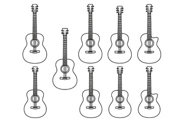 Fototapeta premium Guitar collection
