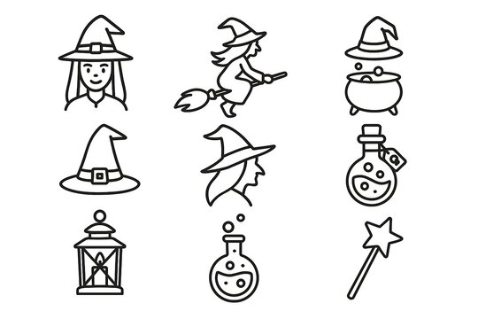 Halloween Icon set collection
