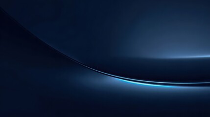 Obraz premium Abstract Blue Gradient Background with Smooth Curves and Light