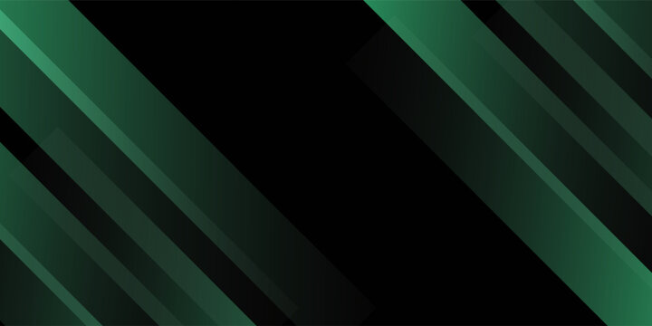 Abstract Geometric Deep Green and Black Diagonal Strips Background