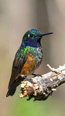 Fototapeta premium A Colorful Bird Perched On A Branch
