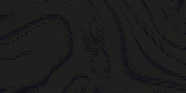 Abstract Dark Halftone Wave Background with Black Dot Pattern Texture. Creative element design in vetor illustration