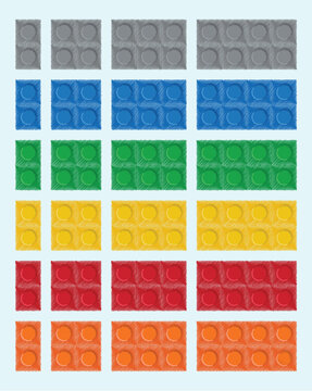 Scribble Lego illustration Collection EPS Vector - Master - 01 - 03