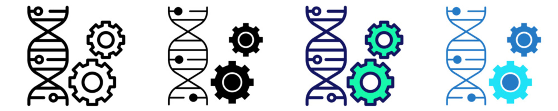 Genetic Engineering Icon Set Multiple Style Collection