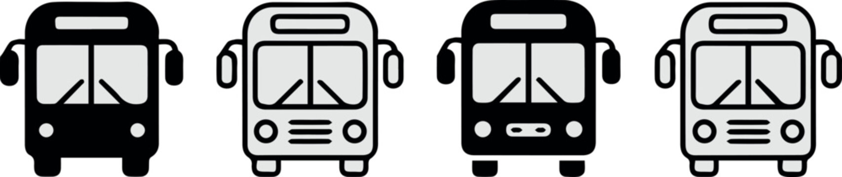 Bus icons for transit app UI