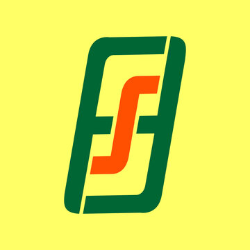 FS SF FSF  vector logo design