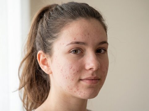 Teenager with Acne-Prone Skin