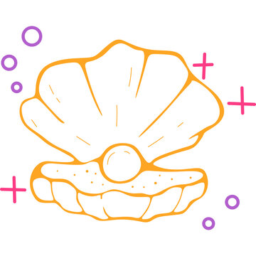 Pastel Seashell Doodle Collection