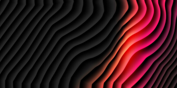 Dark abstract background with flowing curves and red glow abstract background