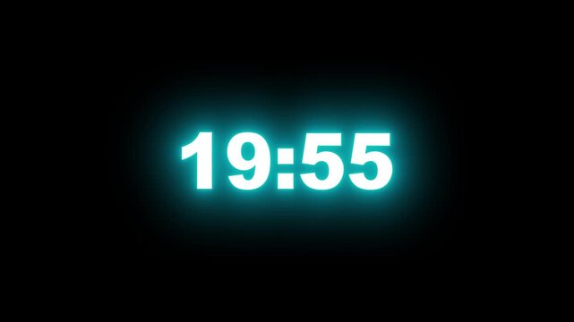 20 minute timer countdown animation, 1200 to 0 countdown five minute countdown timer animation. Animated rectangle in Motion graphics of timer count down concept