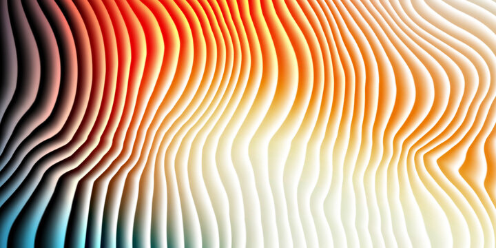 Abstract wavy line pattern with bright warm gradient, abstract