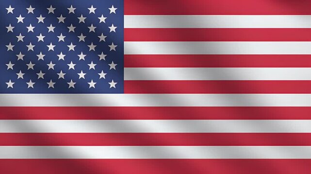 Waving American flag animation symbolizes patriotism, freedom, and national pride for Independence Day celebrations
