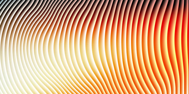 Soft flowing curves abstract background in warm sunset colors with abstract