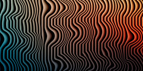 Fototapeta premium Extreme macro detail of wavy mushroom lamellae with mushroom lamellae gradient