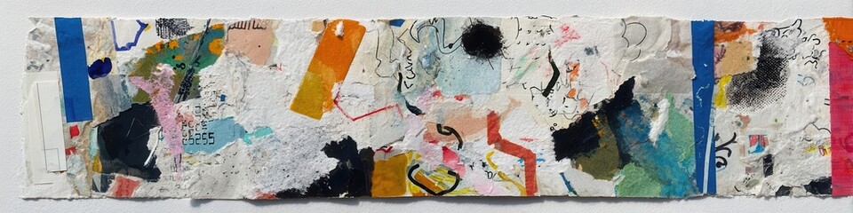 Fototapeta premium Abstract Collage Art Mixed Media with Texture and Color