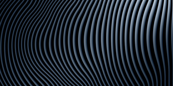 Abstract dark ridged texture with curved parallel lines pattern, abstract