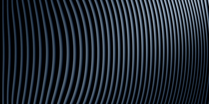 Dark minimalist background featuring repeating curved ridges abstract parallel