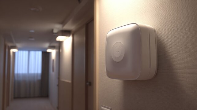 White wireless signal repeater device mounted on wall for improved internet connectivity in home or office