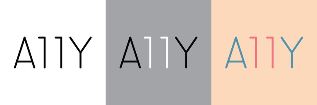 A11Y（アクセシビリティ）のシンプルなベクターアイコン