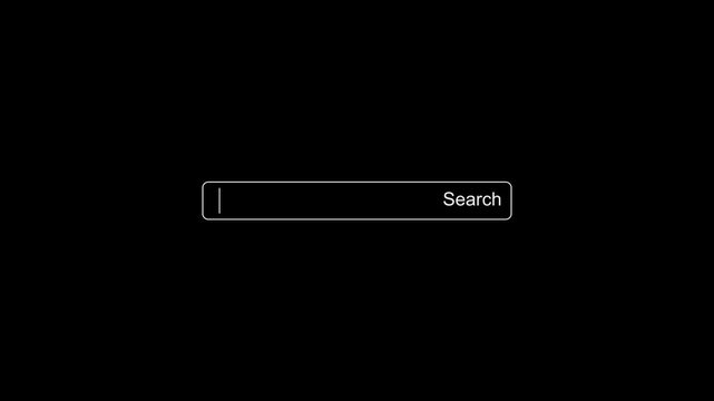 modern website search box input field animation with search button minimal ui design element.