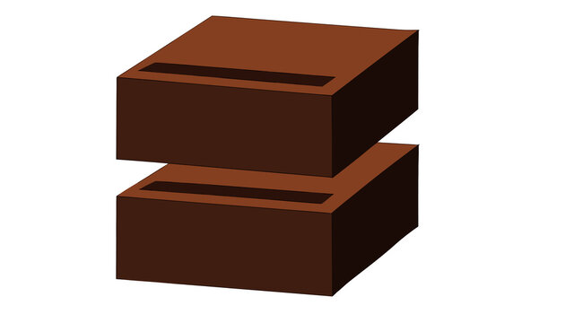 Brown bricks, stacked bricks, construction materials, building blocks