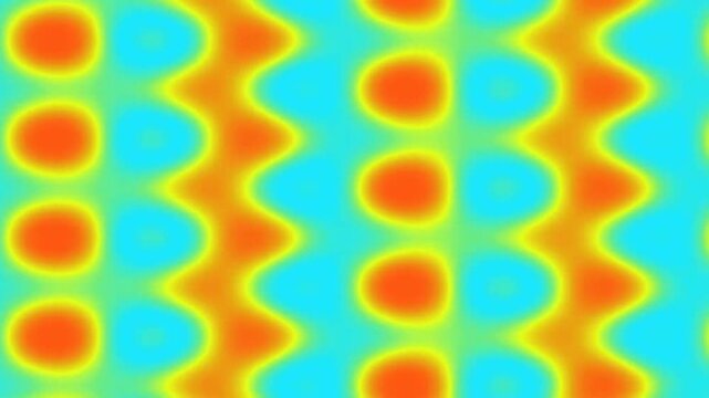 Abstract turquoise and yellow dot pattern on light blue background