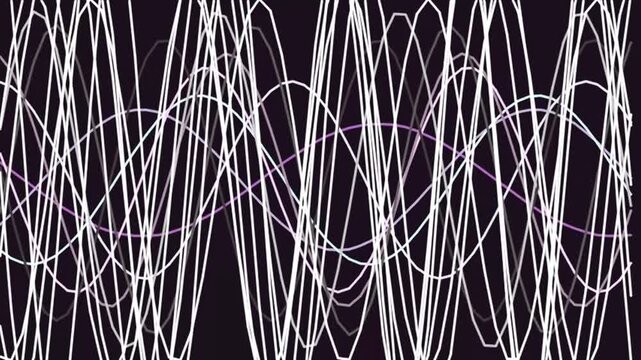 Abstract white lines on dark background creating dynamic flowing pattern