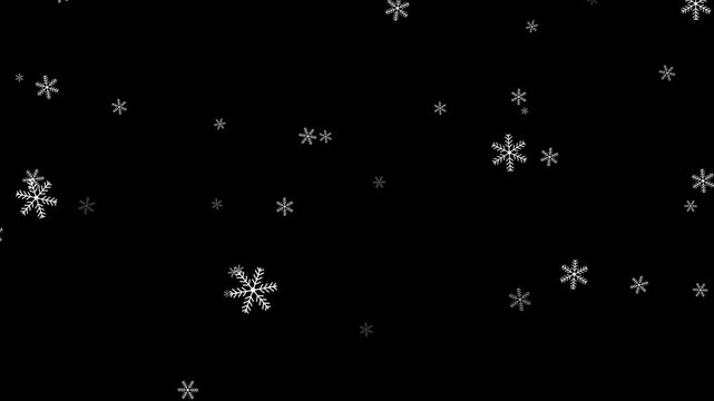 Seamless loop blurred snowflakes on clean black animation, Christmas winter snowflake border overlay particle animation,
Snow flakes falling in slow motion, Snow flakes falling in slow motion