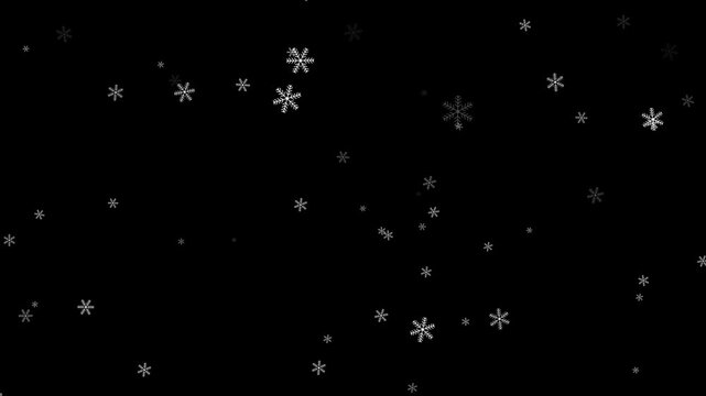 Seamless loop blurred snowflakes on clean black animation, Christmas winter snowflake border overlay particle animation,
Snow flakes falling in slow motion, Snow flakes falling in slow motion