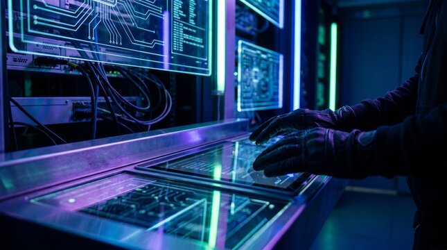 Cyber Criminal Using Advanced Technology In A Dark Data Center For Unauthorized Network Access And Security Breach